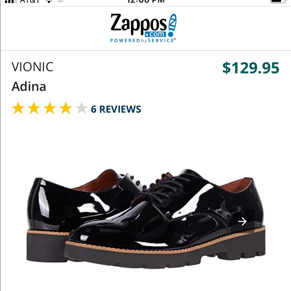 Vionic Adina size 9 lace up Oxford / loafer tan